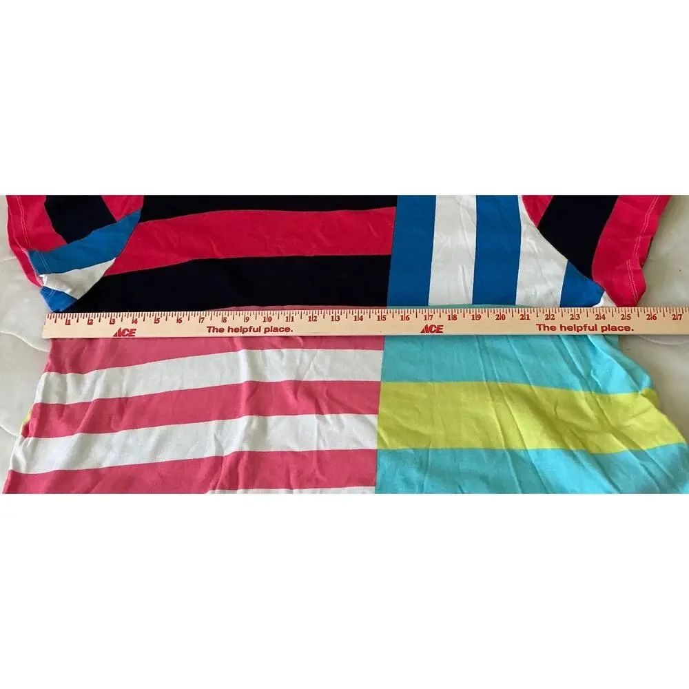 Westbound Woman Pullover Short Sleeve Blouse 3X Block Colors, Stripes - Picture 6 of 9